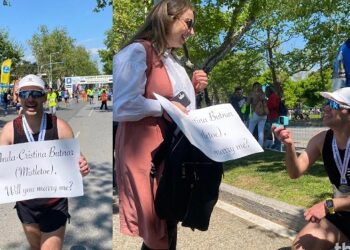 Alldaynews.gr Θεσσαλονίκη: Τερμάτισε στον Μαραθώνιο και έκανε πρόταση γάμου (φωτο, video)