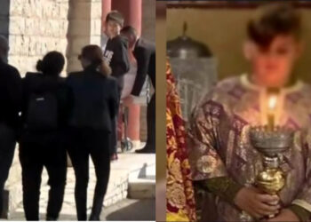 Θρήνος στην κηδεία του 14χρονου Γαβριήλ που σκοτώθηκε κάνοντας ποδήλατο (φωτο, video)