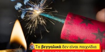 Alldaynews.gr Πάσχα 2023 – Πυροσβεστική: «Τα βεγγαλικά δεν είναι παιχνίδια, υπάρχει κίνδυνος ακρωτηριασμού»