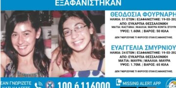 Alldaynews.gr Θεσσαλονίκη: Συναγερμός για την εξαφάνιση δύο γυναικών
