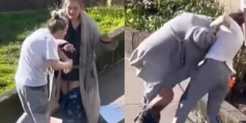 Alldaynews.gr Πιάστηκε μαλλί με μαλλί με την γειτόνισσα και κατέληξε να μείνει χωρίς παντελόνι (video)