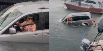 Τουρίστρια ακολούθησε με ευλάβεια τις οδηγίες του GPS και κατέληξε στη θάλασσα (video)