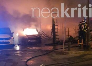 Κρήτη: Μεγάλη φωτιά σε σούπερ μάρκετ (φωτο, video)