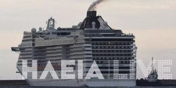 Προσάραξε στα αβαθή του λιμανιού στο Κατάκολο κρουαζιερόπλοιο με 3.256 επιβάτες και 1.261 μέλη πληρώματος (φωτο, video)