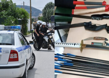 «Σαμουράι» επιτέθηκε με ξίφος σε 52χρονο και έριξε βέλη με τόξο σε αστυνομικούς (φωτο)