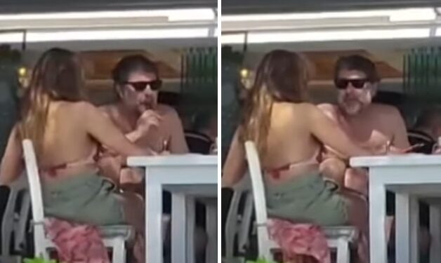 Alldaynews.gr Εκείνη με παρεό, αυτός χωρίς μπλούζα με τσιγάρο στο χέρι: Βανδή – Μπισπίκης πήγαν σε ταβέρνα & έγιναν θέαμα