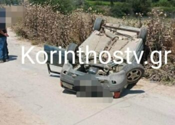 Θανατηφόρο τροχαίο έξω από το Κόρινθο – Νεκρός οδηγός από ανατροπή ΙΧ