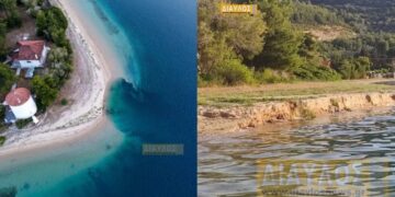 Alldaynews.gr Ο σεισμός στην Αταλάντη «βύθισε» τμήμα της παραλίας (φωτο, video)