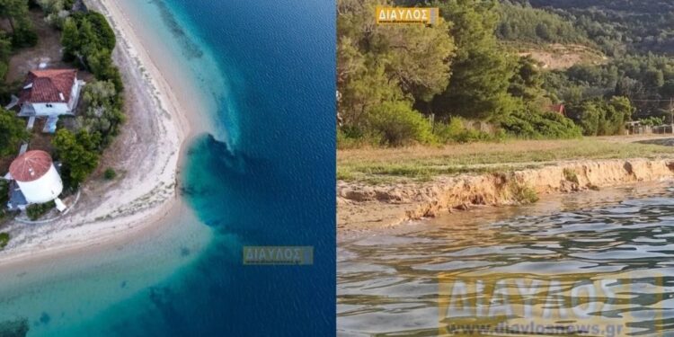 Alldaynews.gr Ο σεισμός στην Αταλάντη «βύθισε» τμήμα της παραλίας (φωτο, video)