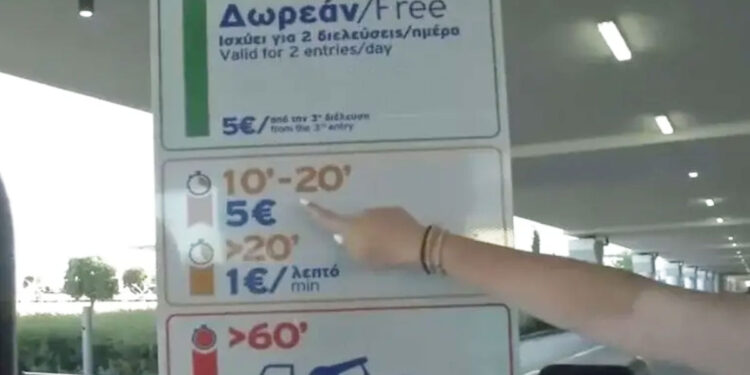 Alldaynews.gr Μπήκαν μπάρες στο αεροδρόμιο Ελ. Βενιζέλος: Η τιμή για κάθε λεπτό παραμονής