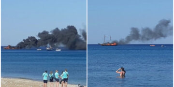 ΣΥΜΒΑΙΝΕΙ ΤΩΡΑ: Φωτιά σε πλοίο με 82 επιβάτες – Μεγάλη κινητοποίηση Λιμενικού και Πυροσβεστικής (video)