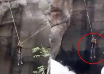 Απίστευτο βίντεο δείχνει την στιγμή που άνδρας πέφτει σε ποτάμι στην προσπάθεια του να βγάλει selfie: Σώθηκε από θαύμα (video)