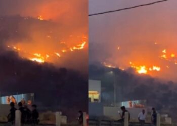 Τρομακτικό βίντεο: Η στιγμή που η φωτιά «τυλίγει» την εθνική οδό Αθηνών – Κορίνθου (video)