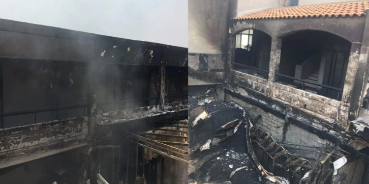 Φωτιά στη Ρόδο: Στάχτες έγινε το ξενοδοχείο Rodos Princess