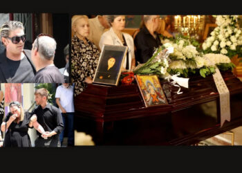 Βασίλης Κωνσταντινίδης: Θλίψη στην κηδεία του – Συντετριμμένοι ο γιος του και η σύζυγός του