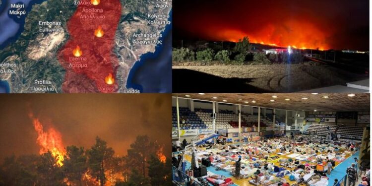 Alldaynews.gr Guardian για φωτιά στη Ρόδο: «Η Ελλάδα πραγματοποιεί τη μεγαλύτερη εκκένωση όλων των εποχών» (φωτο, video)