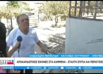 Απαρηγόρητος κάτοικος είδε το σπίτι του να γίνεται στάχτη: «Ένα κουκουνάρι πετάχτηκε και όλο λέγαμε να κόψουμε το πεύκο» (video)