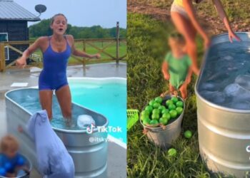 Οργή για τη μητέρα που βάζει τα μικρά παιδιά της να κάνουν παγωμένο μπάνιο – «Κακή μαμά»