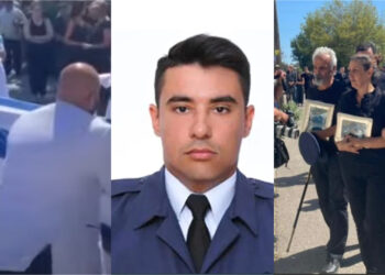 Πτώση Canadair: Σπaρακτικές εικόνες στην κηδεία του 27χρονου ανθυποσμηναγού, Περικλή Στεφανίδη-Ράκος οι γονείς του[video]