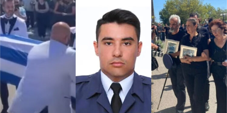 Πτώση Canadair: Σπaρακτικές εικόνες στην κηδεία του 27χρονου ανθυποσμηναγού, Περικλή Στεφανίδη-Ράκος οι γονείς του[video]