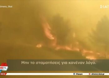 «Προχώρα Γιάννη καίγονται τα παράθυρα» – Συγκλονιστικό βίντεο με εθελοντές να περνούν μέσα από τις φλόγες στη Ρόδο