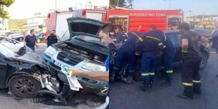 Νέο τροχαίο στη Λ. Μαραθώνος: Παραβίασε το κόκκινο ενώ μετέφερε άρρωστο στο Κέντρο Υγείας (φωτο)