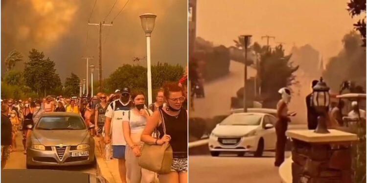 Alldaynews.gr Daily mail για φωτιά στη Ρόδο: «Εκατοντάδες Βρετανοί απομακρύνθηκαν και καταγγέλλουν αδιαφορία από Αρχές και τουριστικά γραφεία» (video)