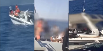 Σώθηκαν 8 άτομα από ημιβυθισμένο ταχύπλοο μεταξύ Πειραιά – Αίγινας – Δείτε πλάνα του Λιμενικού