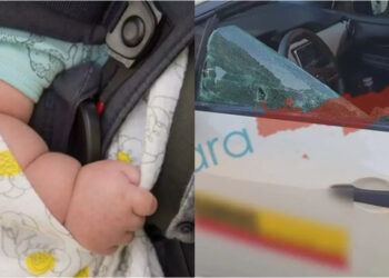 Κλείδωσαν το μωρό στο αυτοκίνητο και πήγαν βόλτα στο Λιμάνι – Έσπασαν το τζάμι αστυνομικοί (φωτο)