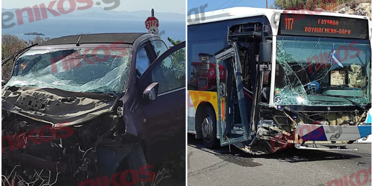 Alldaynews.gr Βάρκιζα: Τρομακτικό τροχαίο στα Λιμανάκια – Αυτοκίνητο συγκρούστηκε με λεωφορείο