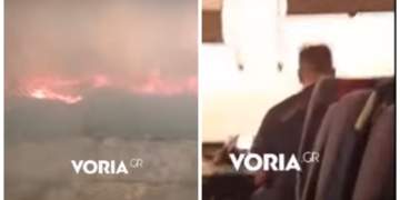 Alldaynews.gr Λεωφορείο που μεταφέρει πυροσβέστες περνά μέσα από τις φλόγες – Ανατριχιαστικό ΒΙΝΤΕΟ