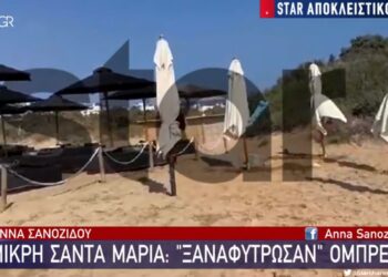 Πάρος: Άρχισαν να εμφανίζονται ξανά ξαπλώστρες στη μικρή Σάντα[video]