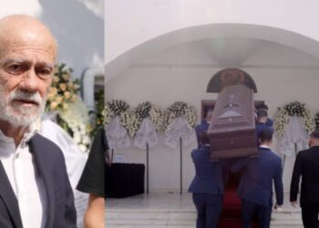 Βαρύ το κλίμα στην κηδεία της Λιζέτας Νικολάου: Τραγική φιγούρα ο Γιώργος Λιάνης – Συντετριμμένος ο γιος τους, Αλέξανδρος[Φωτογραφίες]