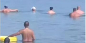 Θεσσαλονίκη: «Πάγωσαν» όταν είδαν το τεράστιο ψάρι που κολυμπούσε κοντά τους[video]