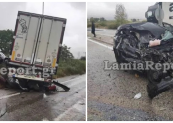 Alldaynews.gr Νταλίκα «διέλυσε» δύο αυτοκίνητα στην Εθνική Οδό, νεκρή μια γυναίκα