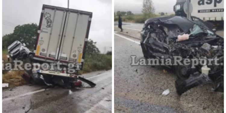 Alldaynews.gr Νταλίκα «διέλυσε» δύο αυτοκίνητα στην Εθνική Οδό, νεκρή μια γυναίκα