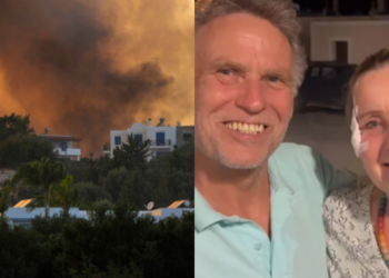 Ρόδος: Ζευγάρι Γερμανών έστησε γλέντι και κέρασε ολόκληρο χωριό, επειδή έσωσαν το σπίτι τους από τις φωτιές