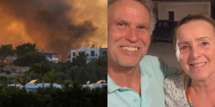 Alldaynews.gr Ρόδος: Ζευγάρι Γερμανών έστησε γλέντι και κέρασε ολόκληρο χωριό, επειδή έσωσαν το σπίτι τους από τις φωτιές