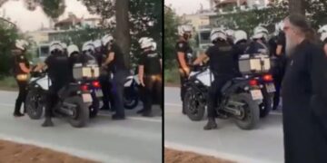 Alldaynews.gr Απίστευτη οδηγία αστυνομικού: «Θα μπούμε μέσα στον κόσμο. Και τίποτα να μην πέσει, ξύλο θα πέσει, εντάξει;» (video)