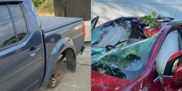 Alldaynews.gr Ήταν γραφτό της μοίρας της: Νεκpή από το πουθενά οδηγός, λάστιχο αγροτικού καρφώθηκε ξαφνικά στο αμάξι της