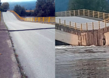 Κατέρρευσε η μεγάλη γέφυρα στον Παλαιόπυργο Λάρισας – Αυτοψία στο σημείο μετά την καταστροφή