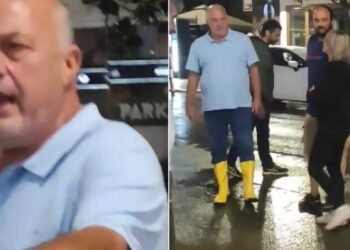 Χαμός στο Βόλο: Ο Μπέος καταβρέχει με τη μάνικα πολιτικό του αντίπαλο[video]