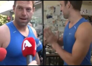 Έδειξε τα στιβαρά του μπράτσα: Με αμάνικο μπλουζάκι στο γυμναστήριο σήμερα ο Κασσελάκης