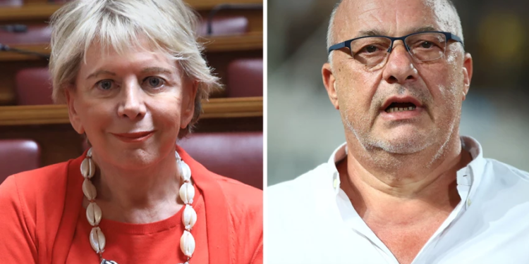 Alldaynews.gr Ο Μπέος δήλωσε «Ποια Ακρίτα; Αυτή που τρώει τη σύνταξη της (πεθαμένης) μάνας της;» και η βουλευτής τού διεμήνυσε πως δεν θα περάσει καθόλου καλά