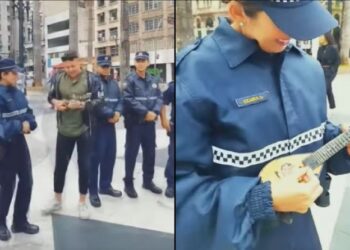 Alldaynews.gr Viral ο μπουζουξής με το μπαγλαμαδάκι: Το πέσιμο σε αστυνομικίνα στη Βραζιλία – «Κοριτσάρα μου θα σε πάρω στην Ελλάδα…» (video)