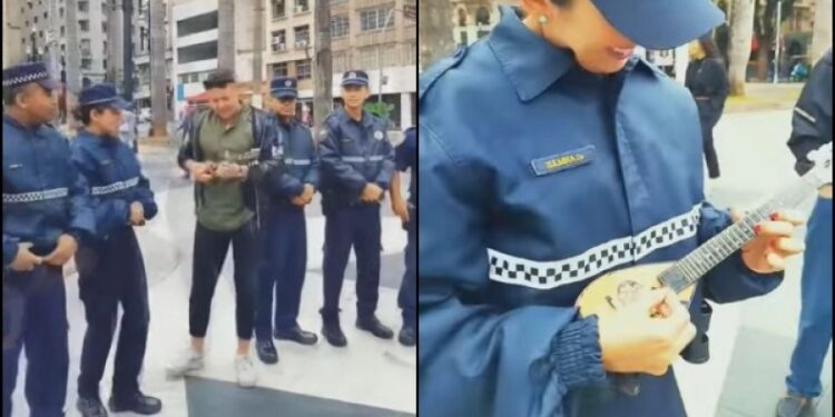 Viral ο μπουζουξής με το μπαγλαμαδάκι: Το πέσιμο σε αστυνομικίνα στη Βραζιλία – «Κοριτσάρα μου θα σε πάρω στην Ελλάδα…» (video)