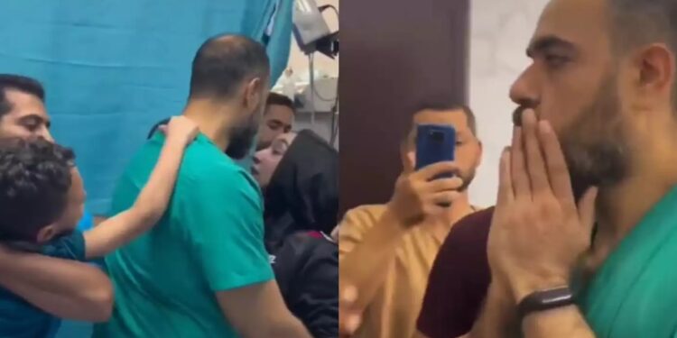 Η στιγμή που γιατρός νοσοκομείου μαθαίνει πως σκοτώθηκe ο γιος του σε ισραηλινό βομβαρδισμό[video]