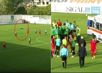 Τραγωδία στην Αλβανία: Ποδοσφαιριστής κατέρρευσε στο γήπεδο και έφυγε από τη ζωή (video)