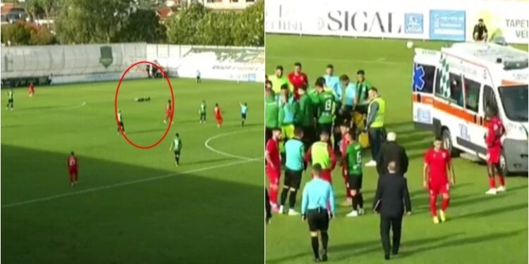 Alldaynews.gr Τραγωδία στην Αλβανία: Ποδοσφαιριστής κατέρρευσε στο γήπεδο και έφυγε από τη ζωή (video)