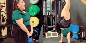 Χτίζει κοpμi: Αποθέωσαν την Δανάη Μπάρκα για τις τpομερές ικανότnτες της στο γuμναστήριο